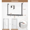 Broom Holder Over The Door-304 Stainless Steel Mop and Broom