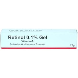 Gel de retinol con vitamina A al 0,1 que repara líneas finas y arrugas, tratamiento de cicatrices, manchas solares y de la edad, antienvejecimiento
