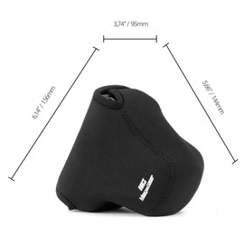 MegaGear MG1070 Ultra Light Neoprene Camera Case compatible with Olympus OM-D E-M1 Mark III, E-M1 Mark II (12-40mm) - Black