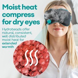 Medi Grade 2-in-1 Heat and Cooling Eye Mask - Microwave Activated Heated Eye Mask for Dry Eyes, Styes and Blepharitis and integrated Cooling Eye Mask for Puffy Eyes, Dark Circles or Migraines