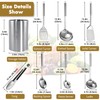 Stainless Steel Cooking Utensils Set, 25pcs Kitchen Utensils Set with