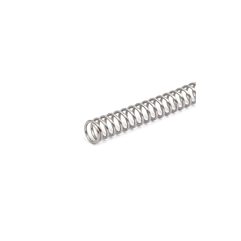 sourcingmap 0.8mmx7mmx305mm 304 Stainless Steel Compression Springs Silver Tone 2pcs