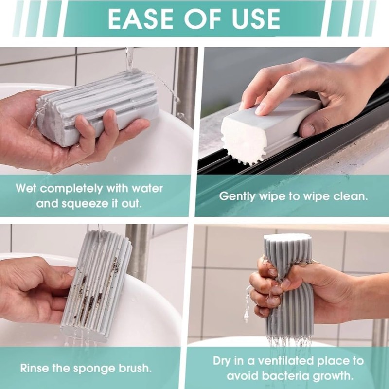 Damp Clean Duster Sponge, Magic Sponge Eraser for Housekeeping, Reusable