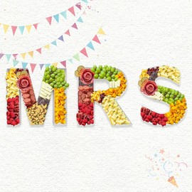 12inch Cardboard Letter Fillable Shaped Decorative Box for Charcuterie (MRS)