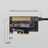 Dual M.2 PCIe Adapter for SATA (B Key) and NVMe