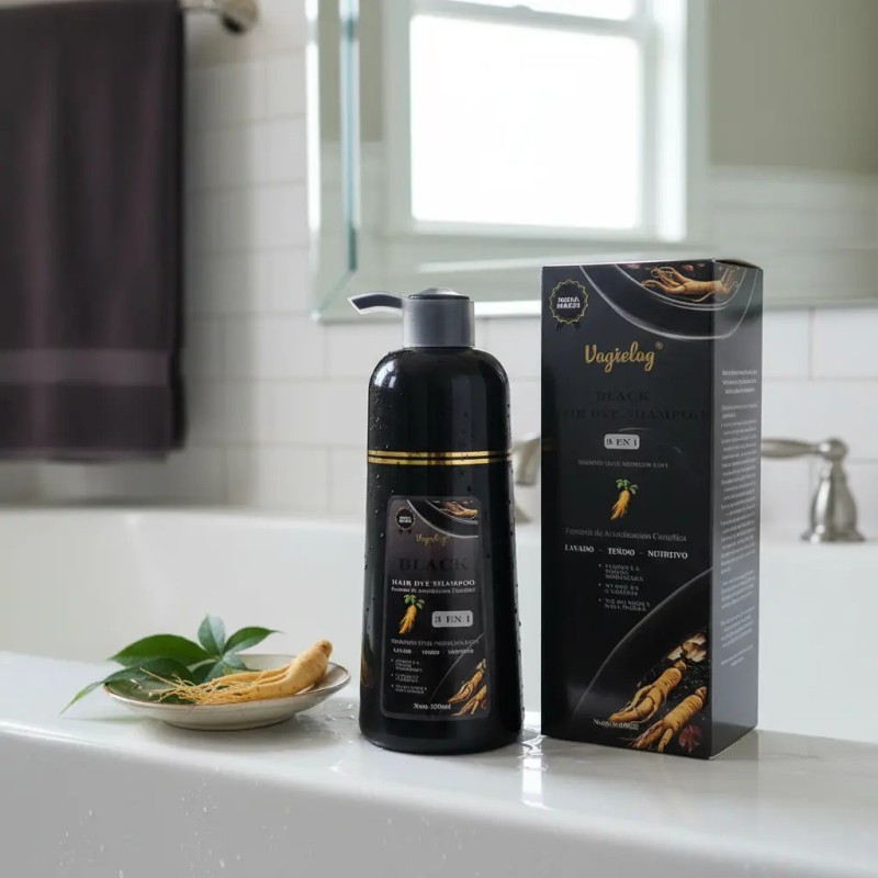 Black Hair Dye Cubre Canas Shampoo Colores Tik Tok
