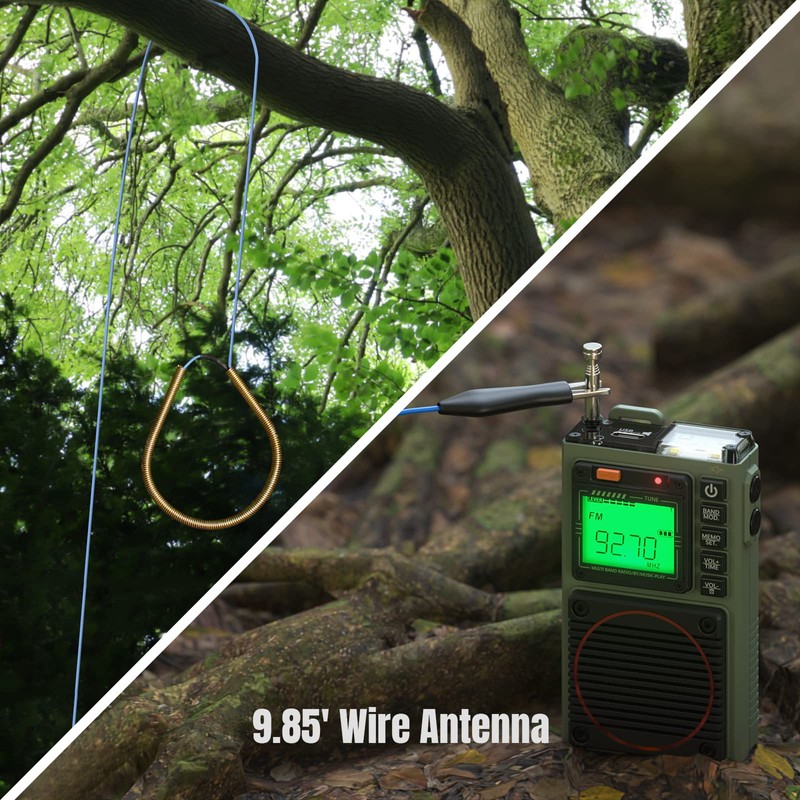 Raddy RF75A APP Control Shortwave Radio, Portable Shortwave Radios AM/FM/VHF/SW/WB