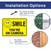 (2 Pack) Faittoo Smile You're On Camera Sign, Reflective 10x7
