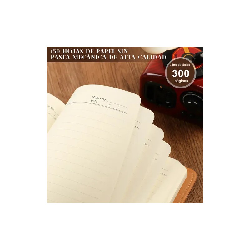 Agenda De Cuero Con Candado Diario Personal 150 Hojas +calco