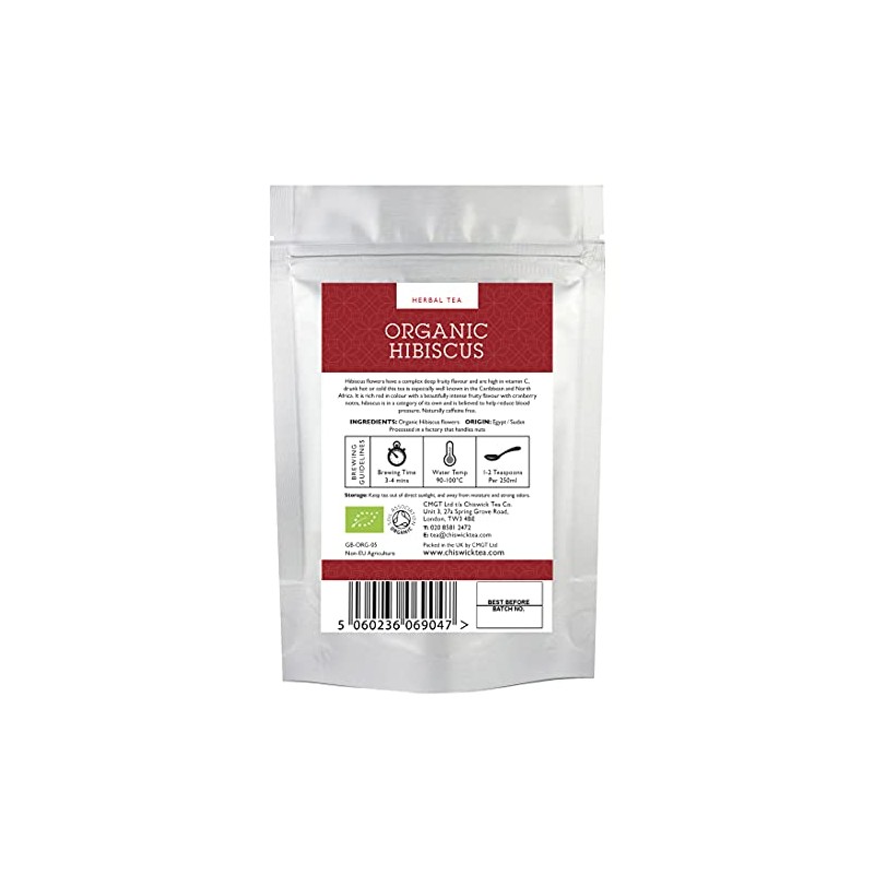 Organic Hibiscus Flowers Premium Loose Leaf Herbal Tea - Chiswick