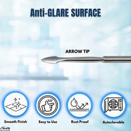 Dissecting Probe Teasing Needle Made of Stainless Steel Comes with Straight Arrow End Point for Biology Experiments School Classroom Science Labs Dissections Multipurpose Laboratory Supplies (1 Pcs)