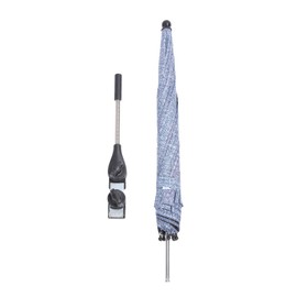Baby Stroller Parasol Clip On Baby Pram Sun Shade Sun Protection Umbrella with Adjustable Clamp For Beach Outdoor 85cm Large Version Denim Blue