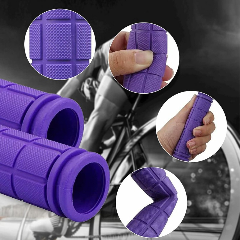 Bicycle Handlebar Grips - Colorful Rubber Mushroom Grips for BMX/MTB