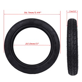 14x2.125/57-254 Tubeless Tire,14 inch Thickened Tubeless Tires with Angled Valve Compatible with Electric Scooters, Folding Electric E-Bike and more