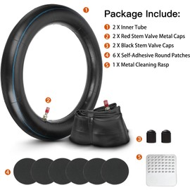 GREHUA 2.75 3.00-12 80/100-12 inch Rear Inner Tube for SSR 110cc 125cc 90cc KLX110 PW80 TTR90 TTR110 XR50 XR70 CRF50 CRF70 CRF110 DRZ110 Coolster QG-214 Apollo RFZ Pit Dirt Off Road Bike Parts