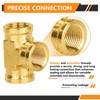 5-PCs HeSun Brass Pipe Fitting, 3/8" x 3/8" x 3/8"