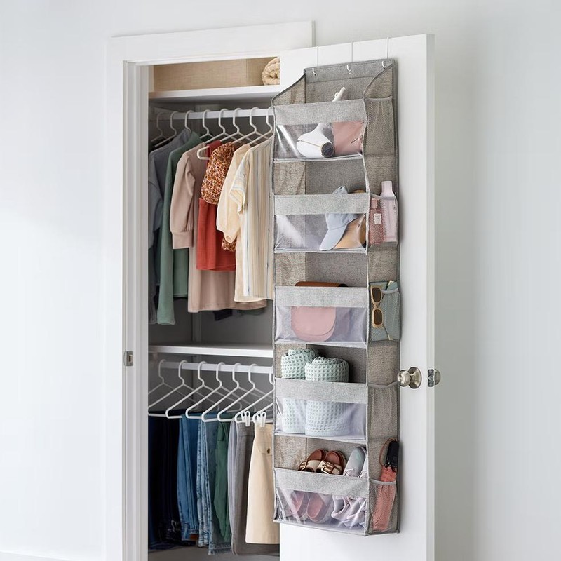 6-Tier Over-the-Door Hanging Organizer for Everyday Storage – Space-Saving Fabric