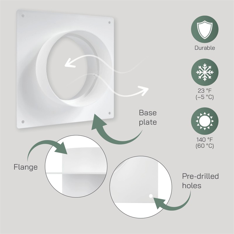 Vent Systems 4" inch Pack of 2 Air Vent Duct