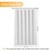 Seenus Extra Long Shower Curtain Waterproof Fabric with 3 Magnets,