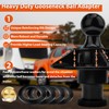 Forge Kingpin to Gooseneck Ball Adapter with 1.5" Raised Reinforced