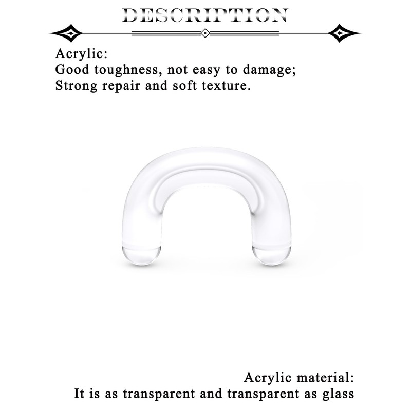 Ovxznts Clear Septum Retainer 8G Clear Septum Rings Acrylic Plastic