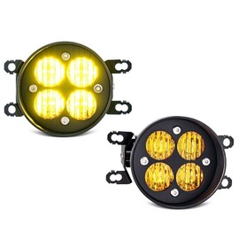 SHINEFIT Yellow Lens LED Fog Lights for Tacoma 2016-2022 / Tundra 2014-2021 / 4Runner 2010-2019 High Power Wide Angle Flood Beam Front Bumper Fog Lights