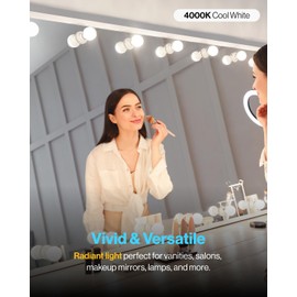 Sunco 12 Pack Vanity Globe Light Bulbs G25 LED for Indoor Bathroom Mirror Living Area, CRI92 4000K Cool White, Dimmable 450 Lumens, 6W, E26 Base, Round Frosted Classic Ambient Decorative Bulb - UL