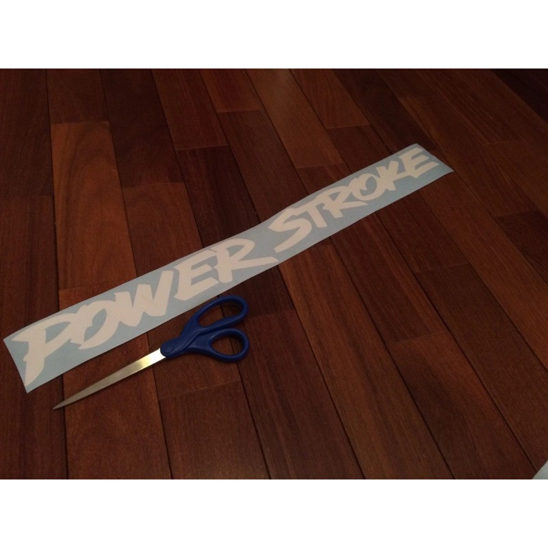 Long Powerstroke 24" Long Diesel Letter Decal Sticker Windshield White