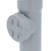 PP cleaning pipe, inspection pipe, diameter DN 50 mm, grey