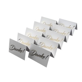 codiarts. 10 Thank You Cards + 10 Envelopes White, Thank You as Golden Shiny Hot Embossing, Say Thank You, Wedding, Birth, Confirmation, Birthday, Anniversary (A6 Card to Open)