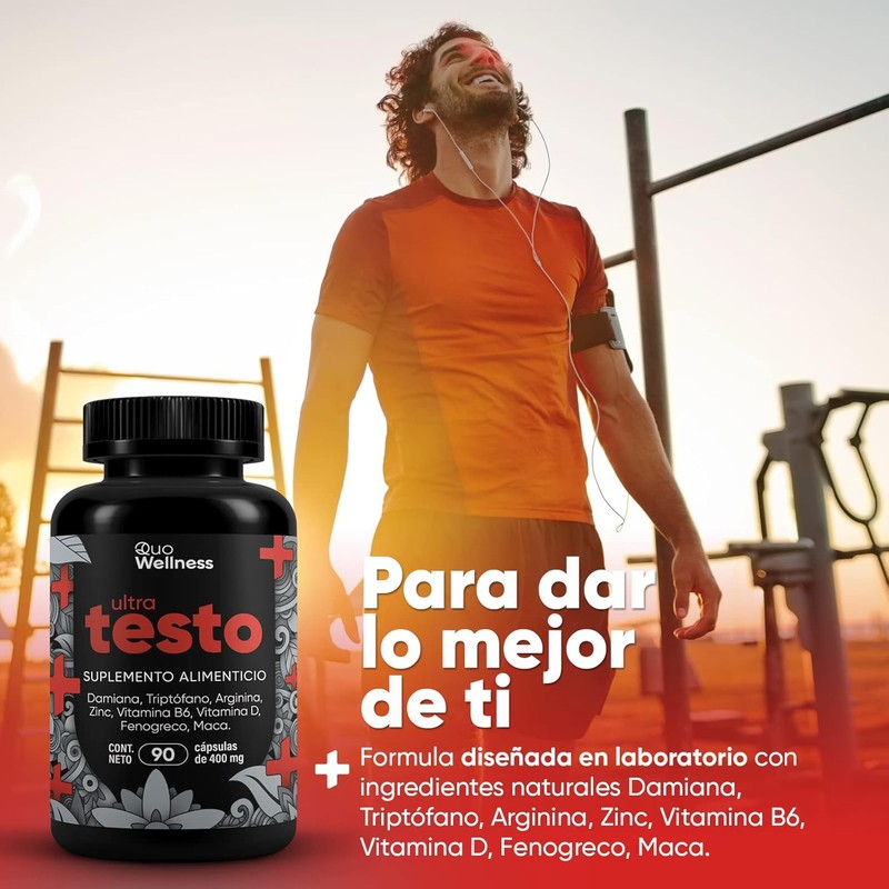 Ultra Testo | Precursor Para Hombres | Maca Negra, Fenogreco,