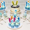 48pcs Beach Slippers 6 Shape Cupcake Toppers - Summer Hawaii