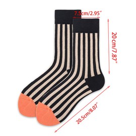 ZHIZHOU Socks 1 Pair Strip Socks Vertical Striped Printing Street Style Hosiery for Men Women