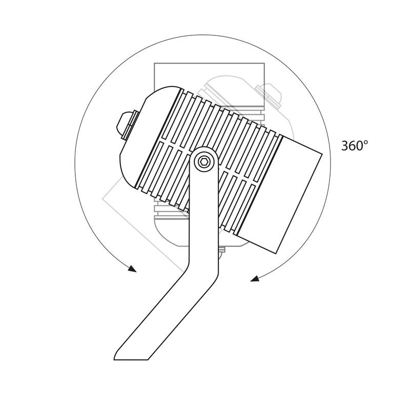 ledscom.de SHINGA Garden Spotlight with Ground Spike for Outdoor Use,