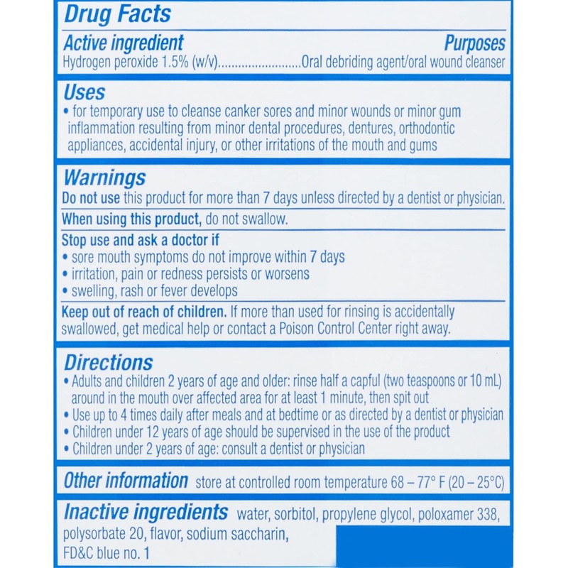 Colgate Peroxyl Mouth Sore Rinse, Mild Mint - 16.9 Fluid