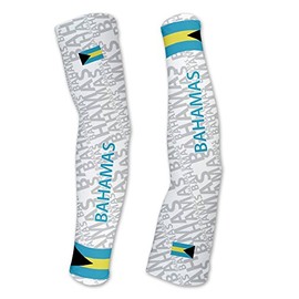 ScudoPro Bahamas Compression Arm Sleeves UV Protection Unisex - Walking - Cycling - Running - Golf - Baseball - Basketball - Size S