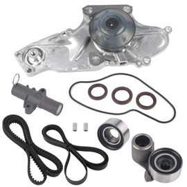 Autoround TKH002 Timing Belt Kit with Water Pump [3.0L 3.5L 3.7L] Fit for 03-17 Honda Accord Pilot Odyssey Ridgeline, 03-18 Acura MDX TL RDX TSX RL, 04-07 Saturn Vue, Replace# TCKWP329 19200-RDV-J01