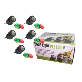 Jebao PL1LED-5 Submersible LED Pond Light (Set of 5), 2.25" x 3"