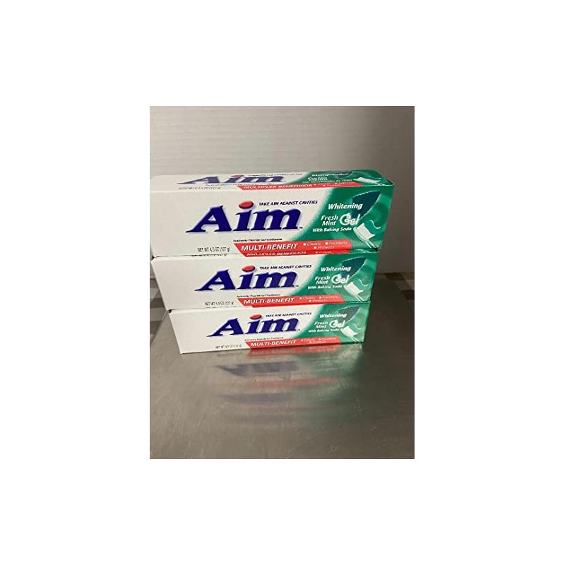 Aim Whitening Fresh Mint Toothpaste (3 EA 4.5 Oz)