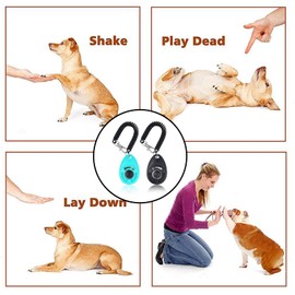 Dog Clicker, Training Clicker with Elastic Wrist Strap, Clicker with Large Button, Professional Clicker Dogs with Spiral Band, Clicker Training for Dog Training, Also for Cats, Horses