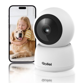 Rollei Indoor Security Camera, 360° Indoor Security Cam IPC-88 Camera, Surveillance Indoor 1080p with Motion Detection, Night Vision, Two-Way Audio, Surveillance Camera, Surveillance Camera Surveillance Camera Surveillance