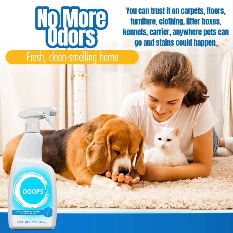 OOOPS™ OOOPS Pet Odor/Stain Eliminator 3.78L & Spray Dismantles Odor