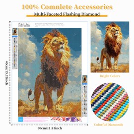 BWFY 12 Pack Animal Diamond Painting Kits for Adults, 5D Diamond Art Kit,DIY Full Drill Diamond Art Sets with Tools, Beginner-Friendly Craft Projects for Home Wall Decor or Gift, 12x16 Inch