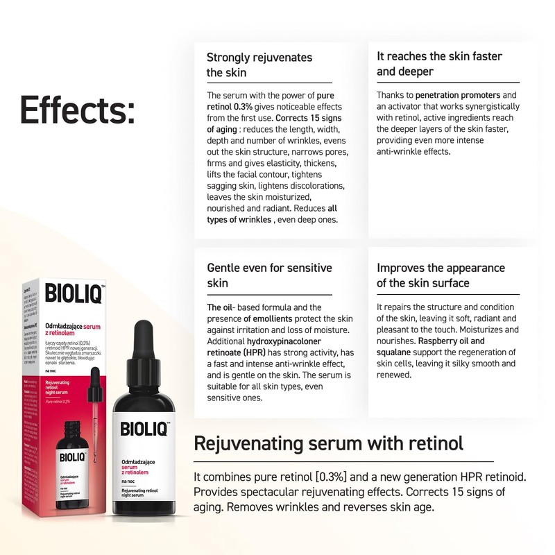 Bioliq - Pro Rejuvenating Night Serum with Retinol - Advanced