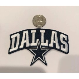 Unbranded Dallas Cowboys vintage embroidered iron on Patch. 4"x 2 1/2" Nice!!