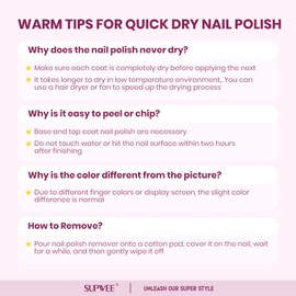 SUPWEE Quick Dry Glitter Nail Polish Holographic Finger Nail Polish Non Gel High Glossy Shiny Shimmer Nails Laquer Oil-based Holo Fingernail Air Dry Fast Manicure Gift For Women Girls 16ml, 0.54fl oz