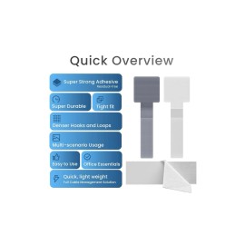 Lx Intmfr. 3 Pack Cable Management Combo Pack Self-Adhesive Hook and Loop Ties & Strips