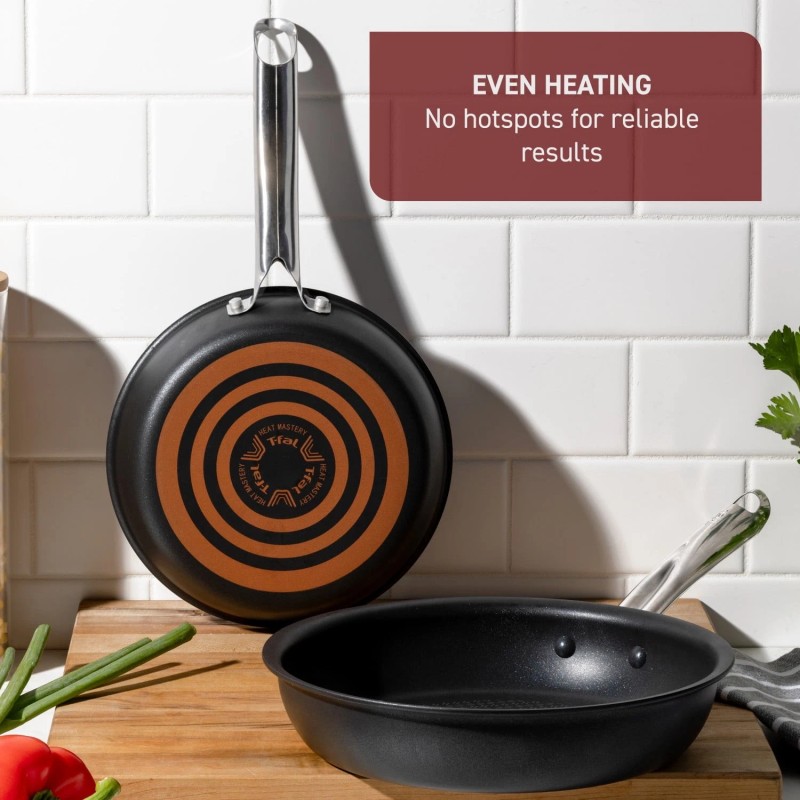 T-fal Cook & Strain 2pc Frypan Set - 10" &