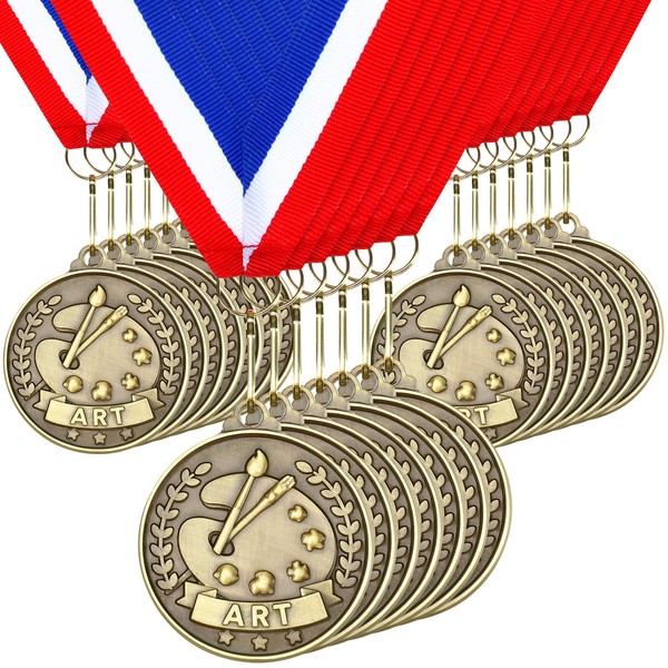 Quelay 100 Pcs 2'' Award Medals Bulk Gold Winner Medals