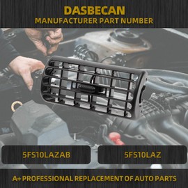 Dasbecan 2Pcs Dash Center Dash Vents Louver Outlet AC Heater Vents Compatible with 1997-2006 Wrangler TJ, 1997-2001 Jeep Cherokee XJ Center Console Air Vent Replace# 5FS10LAZAB 5FS10LAZ